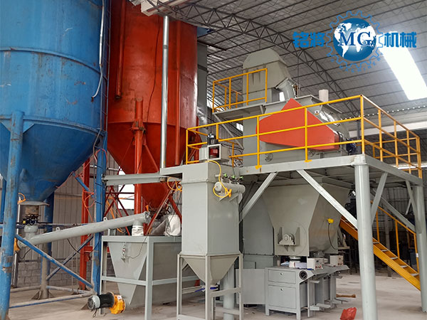 年產(chǎn)10萬(wàn)噸干粉砂漿生產(chǎn)線的組成，年產(chǎn)10萬(wàn)噸干粉砂漿生產(chǎn)線有什么優(yōu)勢(shì)？